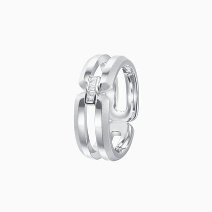 Intertwine Series-Frosted Gold Ring