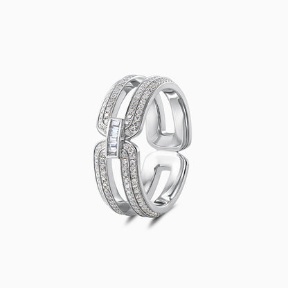 Intertwine Series-Diamond-set Ring