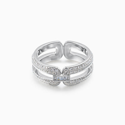 Intertwine Series-Diamond-set Ring