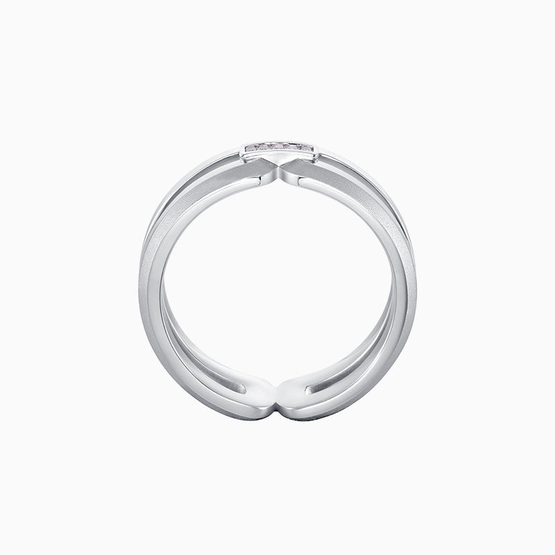 Intertwine Series-Frosted Gold Ring