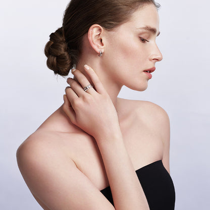 Intertwine Series-Frosted Gold Ring