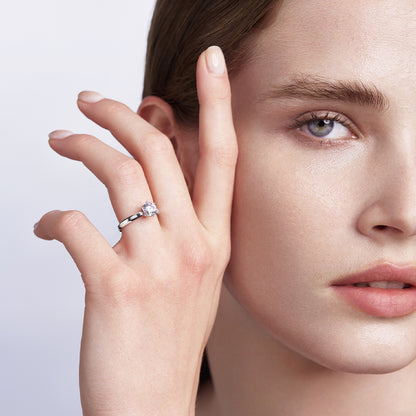 Michal's Wedding Series Frosted Gold Ring 1ct