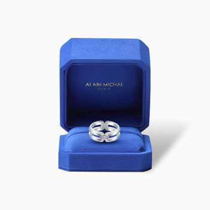 Intertwine Series-Frosted Gold Ring