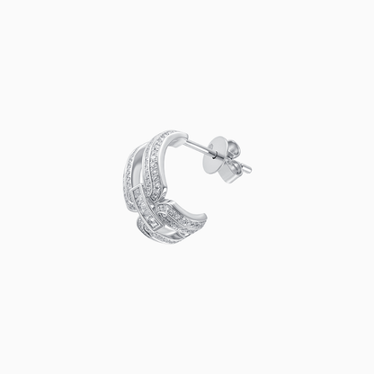 Intertwine Series-Diamond-set Earrings