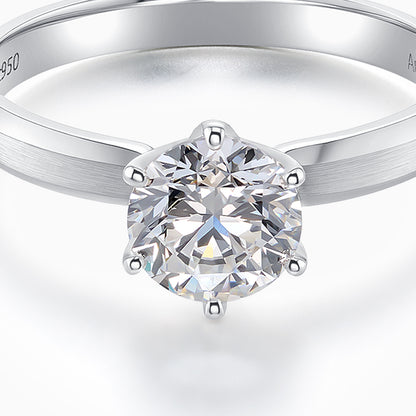Michal's Wedding Series Frosted Gold Ring 1ct