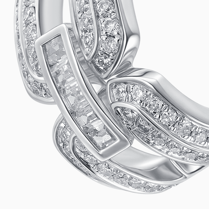 Intertwine Series-Diamond-set Earrings