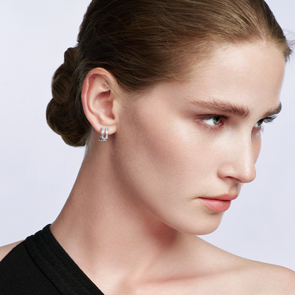 Intertwine Series-Diamond-set Earrings