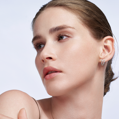 Intertwine Series-Diamond-set Earrings