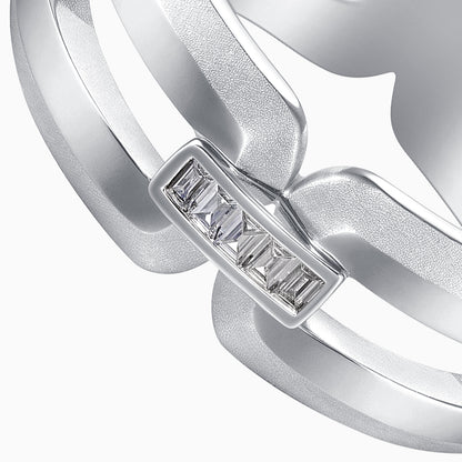 Intertwine Series-Frosted Gold Ring
