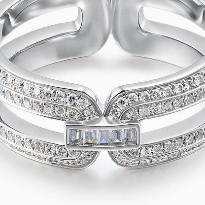 Intertwine Series-Diamond-set Ring
