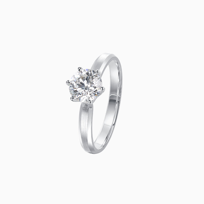Michal's Wedding Series Frosted Gold Ring 1ct