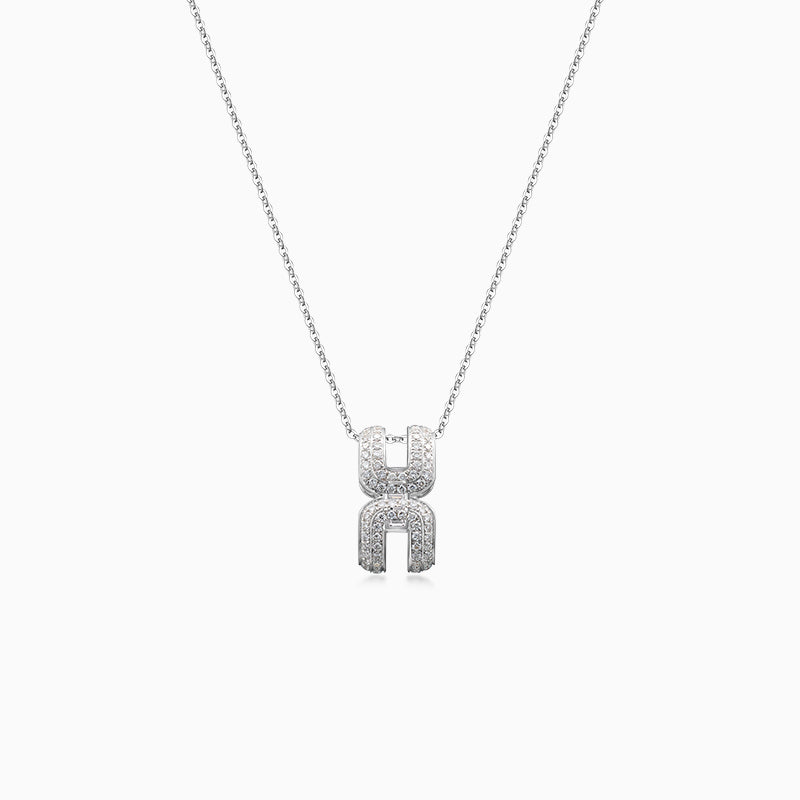 Intertwine Series-Diamond-set Necklace