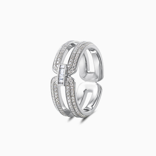 Intertwine Series-Diamond-set Ring