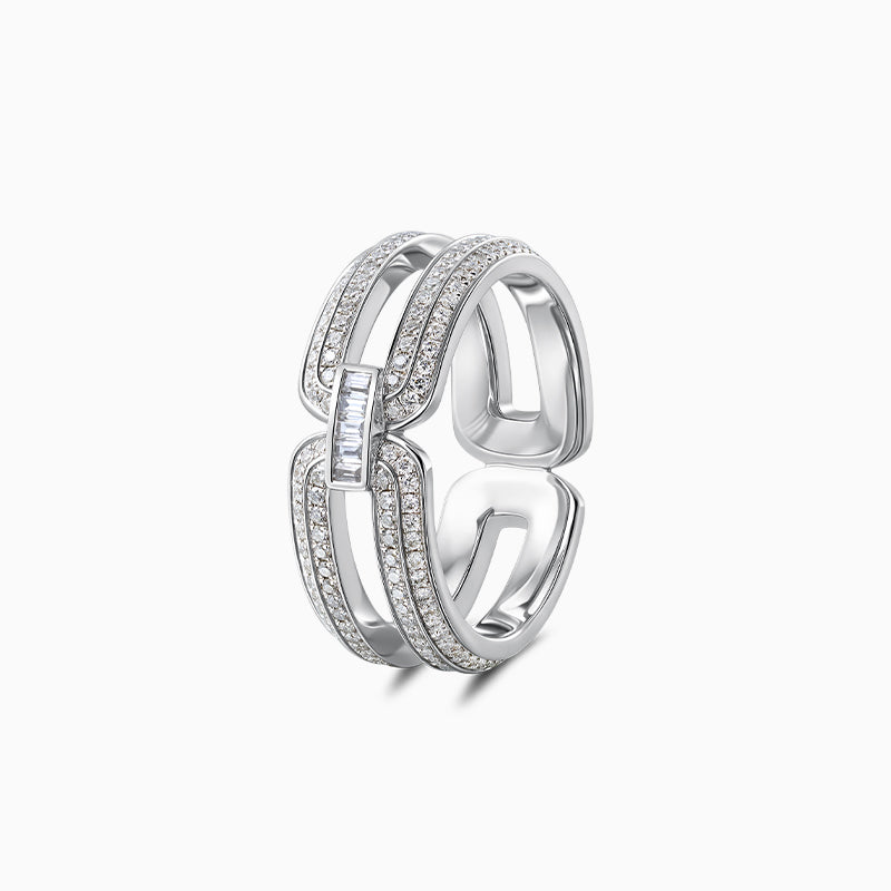 Intertwine Series-Diamond-set Ring