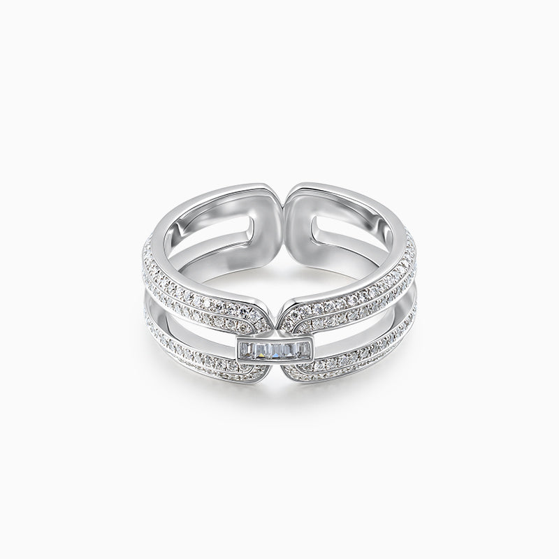 Intertwine Series-Diamond-set Ring