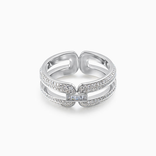Intertwine Series-Diamond-set Ring