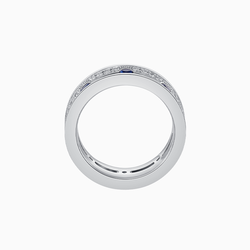 Dual Halo Ring White Gold