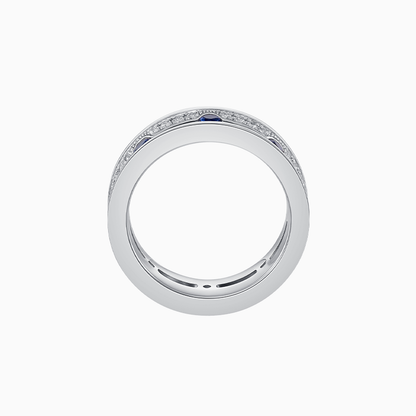 Dual Halo Ring White Gold