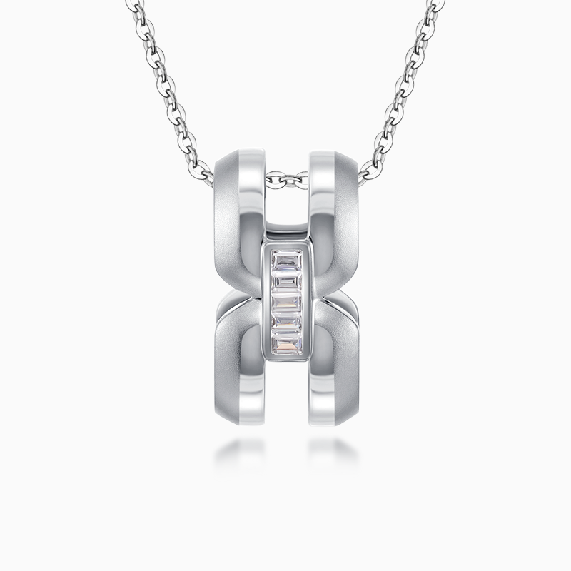 Intertwine Series-Frosted Gold Necklace