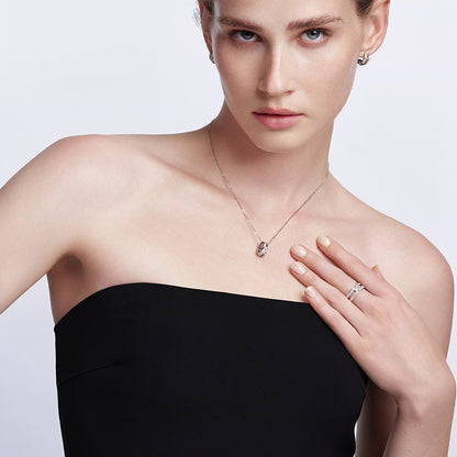 Intertwine Series-Diamond-set Necklace