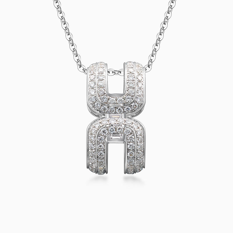 Intertwine Series-Diamond-set Necklace