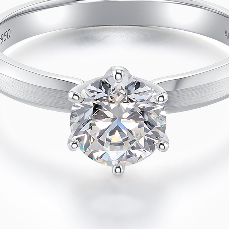 Michal's Wedding Series Frosted Gold Ring 1ct