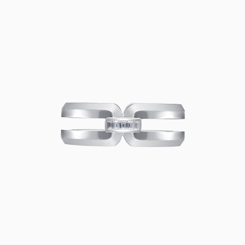 Intertwine Series-Frosted Gold Ring