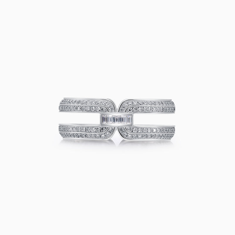 Intertwine Series-Diamond-set Ring