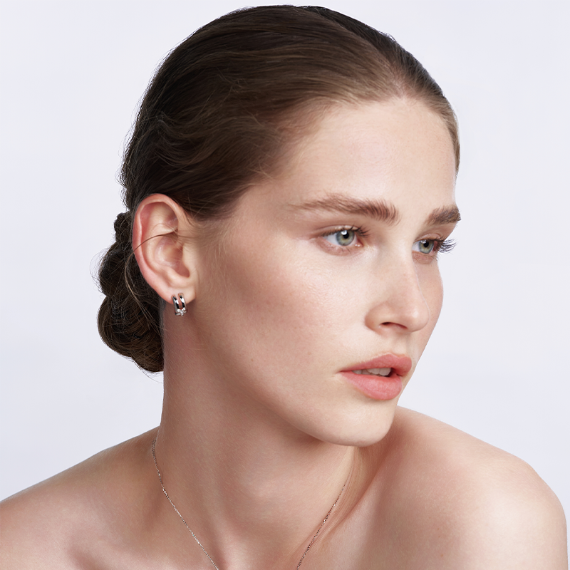 Intertwine Series-Frosted Gold Earrings