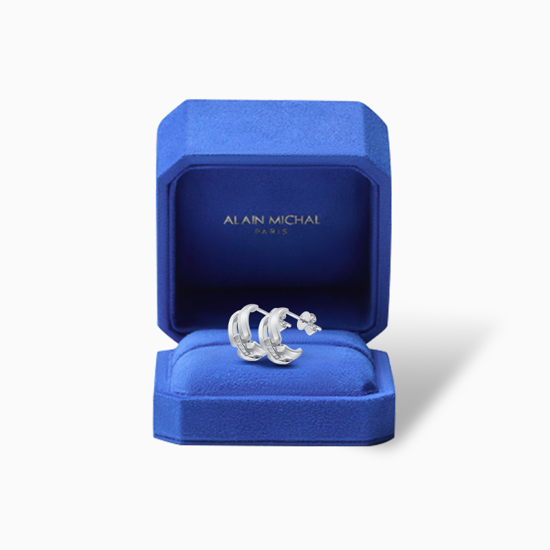 Intertwine Series-Frosted Gold Earrings