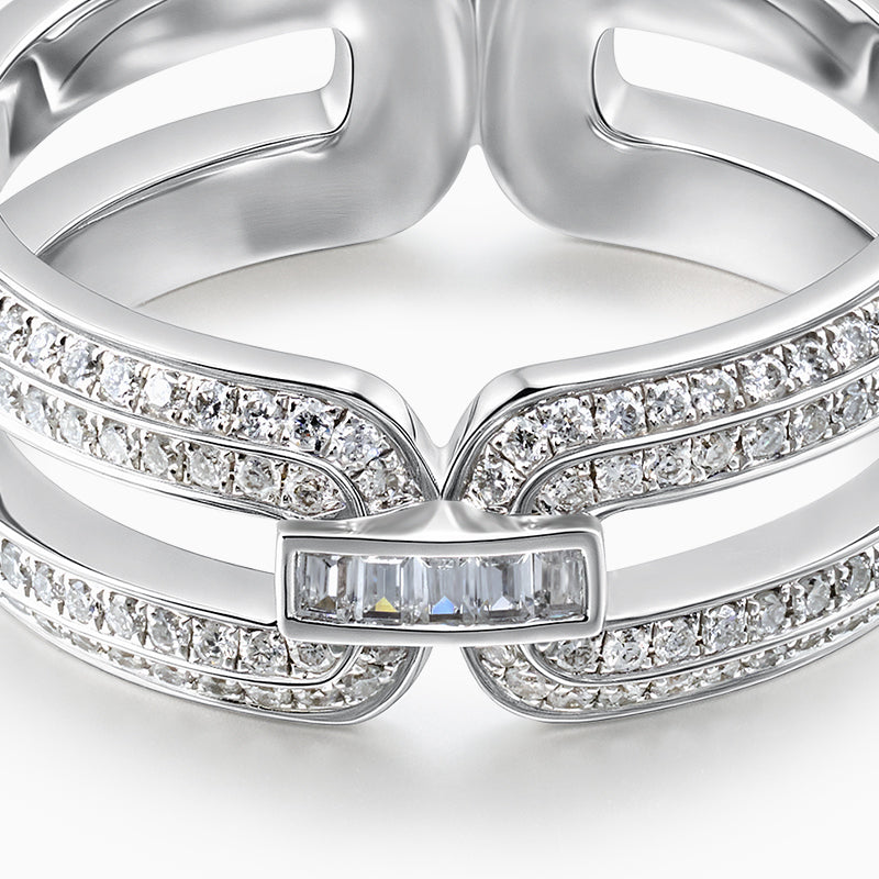Intertwine Series-Diamond-set Ring